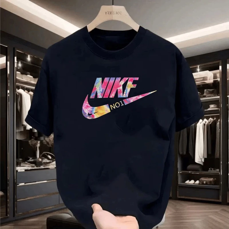 【100%棉】美式潮牌印花夏季短袖男女T恤2025新款重磅情侣打底衫