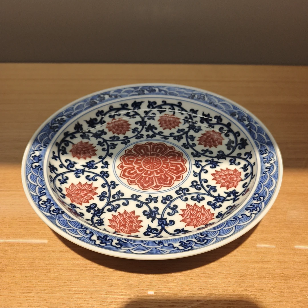 【古法柴窑】古窑御器青花釉里红缠枝莲内绘宝相纹壶承