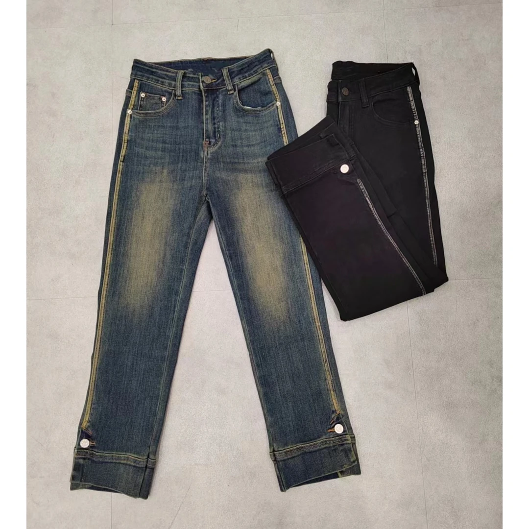 『牛仔裤Y』气质百搭显瘦洋气潮流设计时尚牛仔裤615