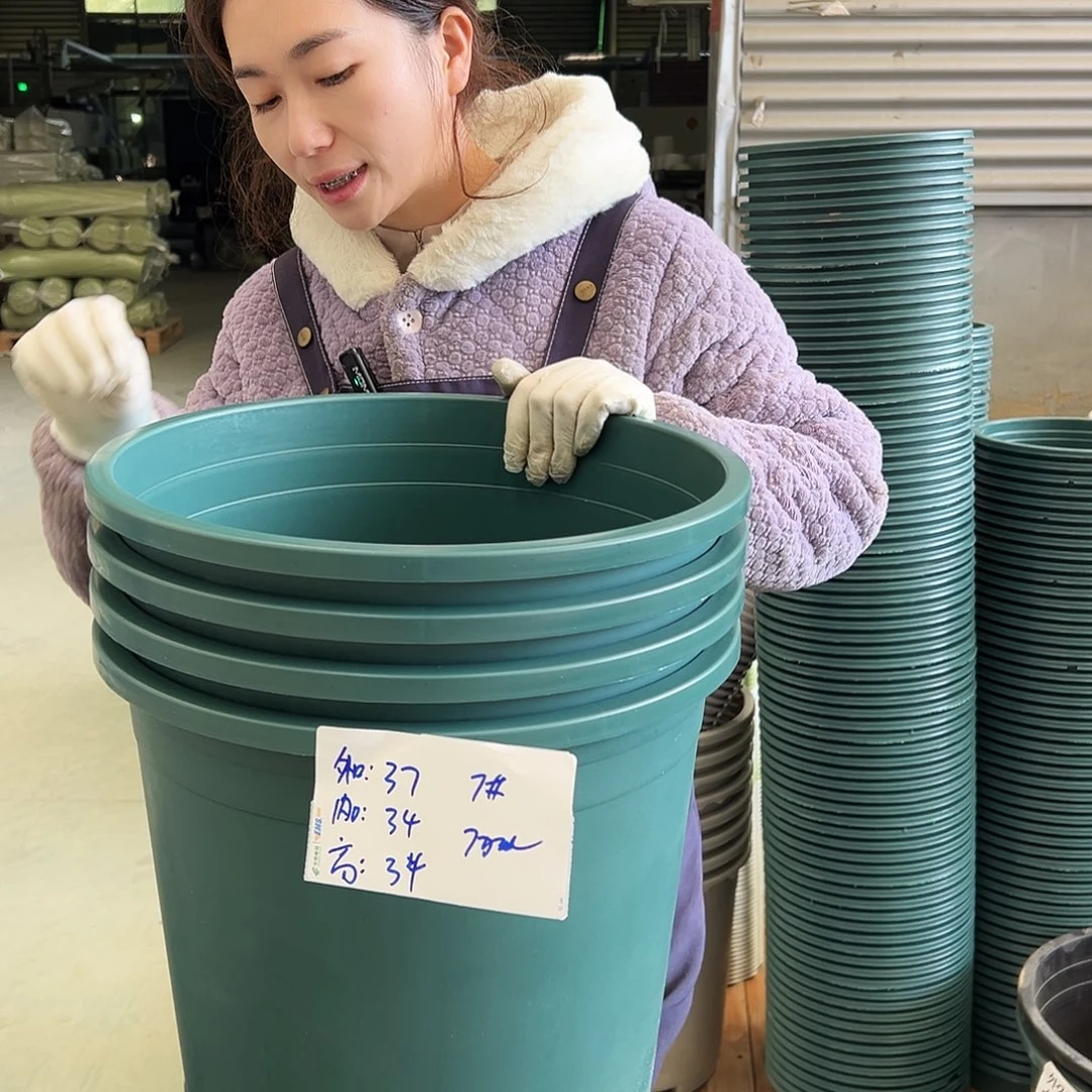 瑕疵加仑盆7#墨绿4个无托