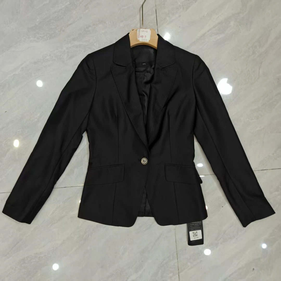 1344印花纯色轻职风西装长袖西服外套休闲韩版西服网红