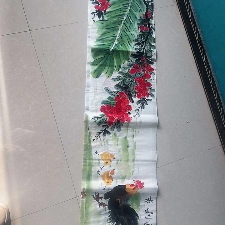 国画四尺对开手绘作品横幅