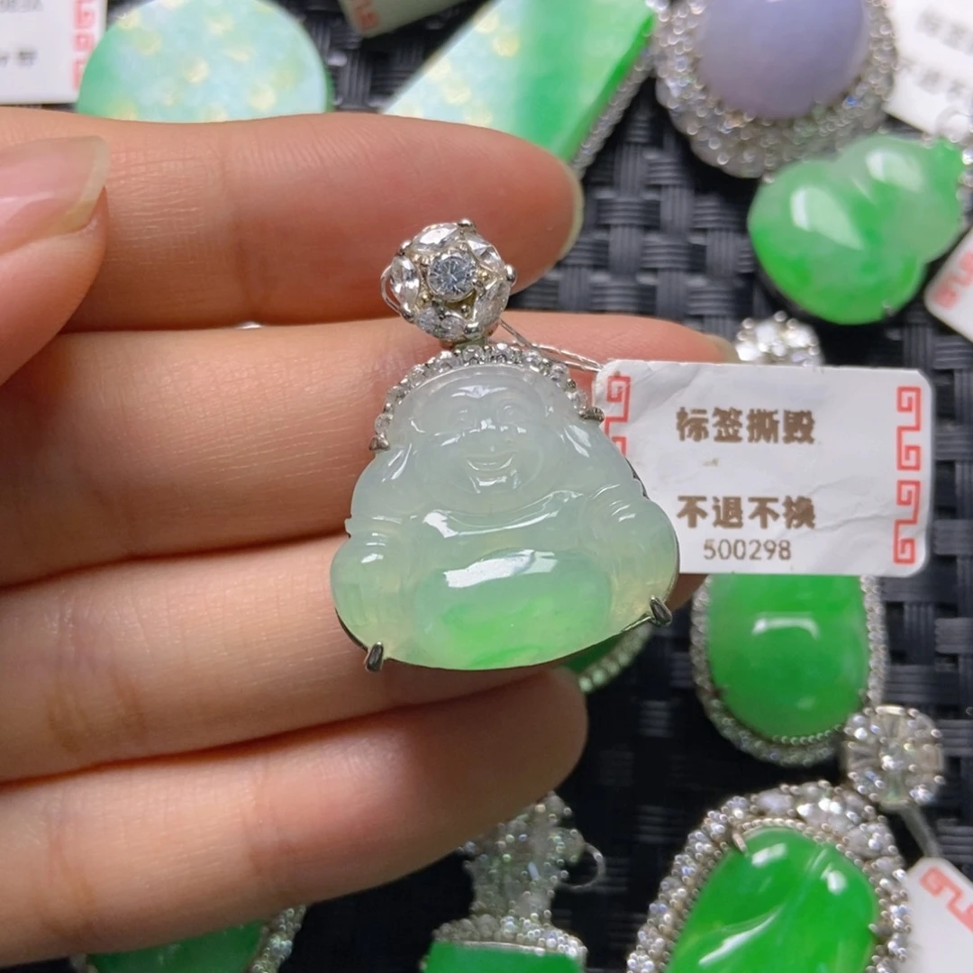 翡翠银S925镶嵌颈饰