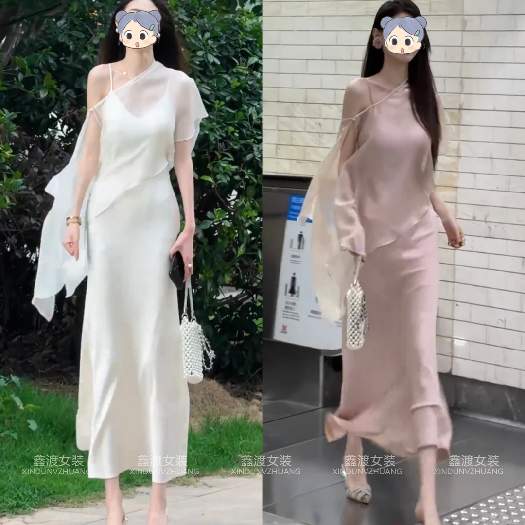 2025夏季新款时尚显瘦气质女士网红洋气两件套百搭款D21406