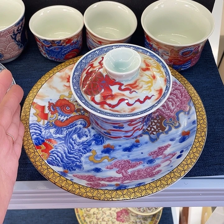 陶景德陶瓷盖碗茶具
