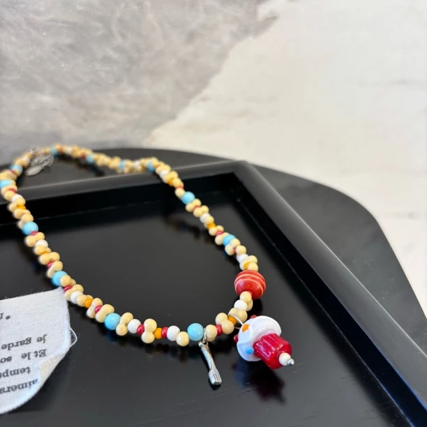 铜合金项链 蘑菇叉子项链XL3281