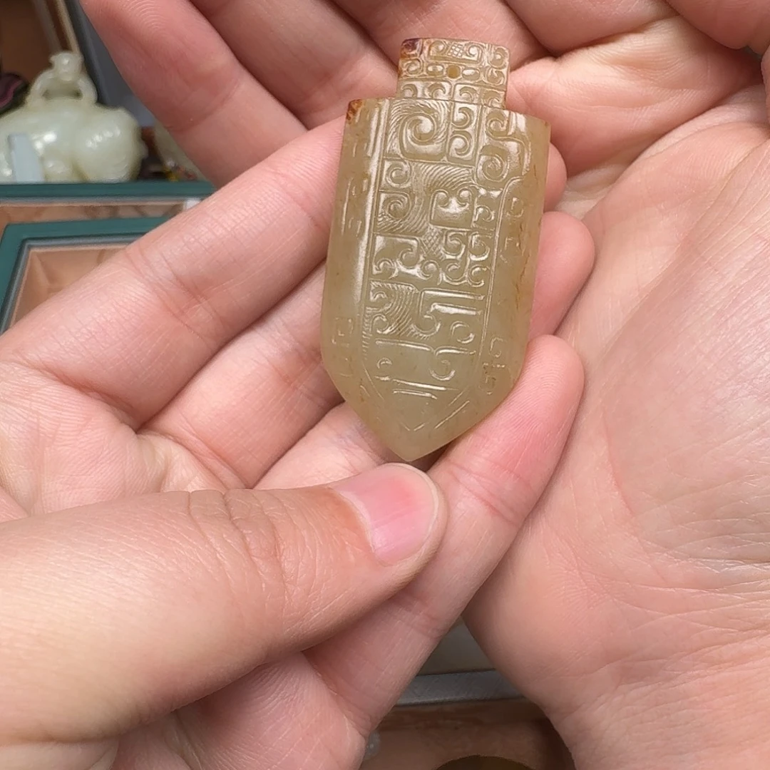 無***Q和田玉（青白玉）未镶嵌吊坠(不含链)