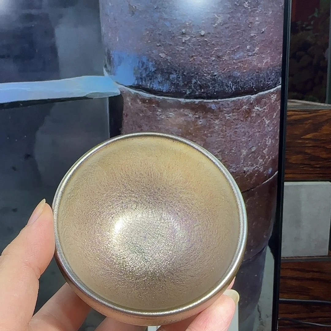 茶盏金极光建盏钵