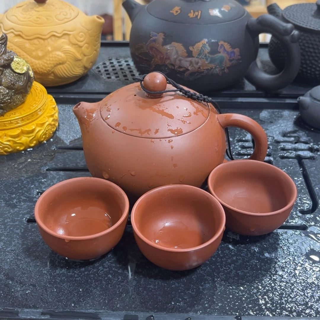 紫砂茶杯紫砂壶一壶3杯