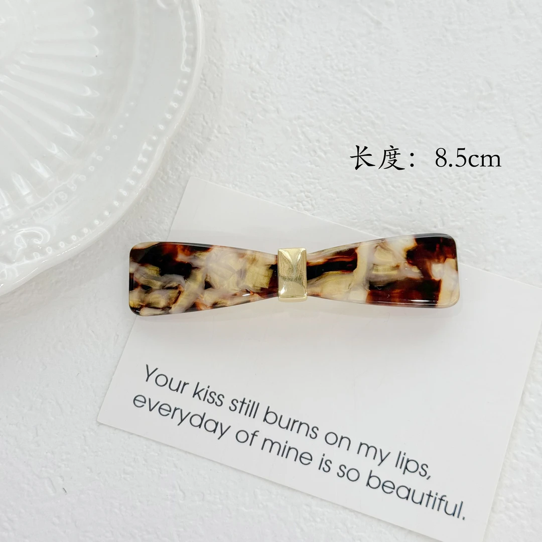 BAOSHATI/宝莎缇F-1146韩版醋酸一字弹簧夹