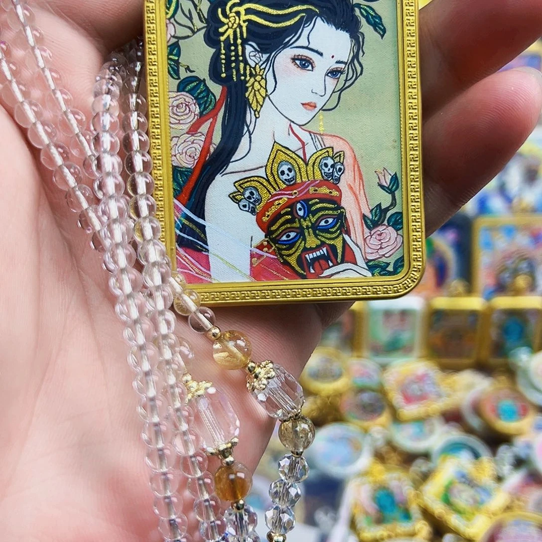 吊坠牛十三纯手绘唐卡