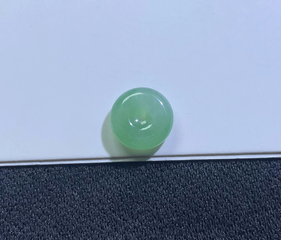 冰绿小平安扣天然缅甸翡翠A货迷你怀古手绳手链脚绳裸石未镶嵌diy