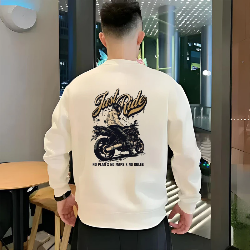 2025新款秋加绒印花卫衣潮流百搭高级感ins休闲套头上衣圆领卫衣