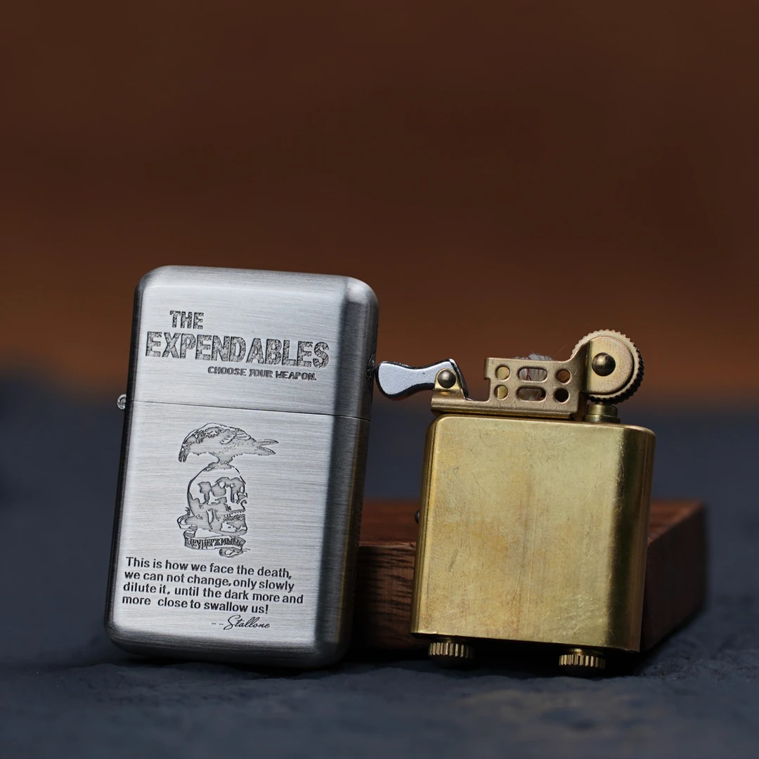 ZORRO佐罗790古银敢死队防风打火机银色拉丝雕刻防风机送男友礼物