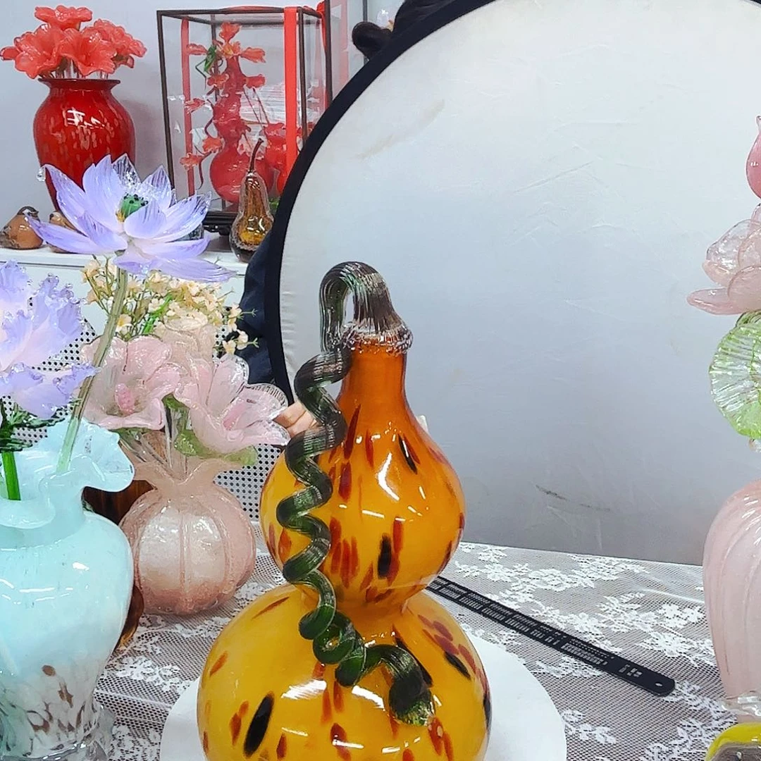 不完美琉璃花瓶花器艺术品