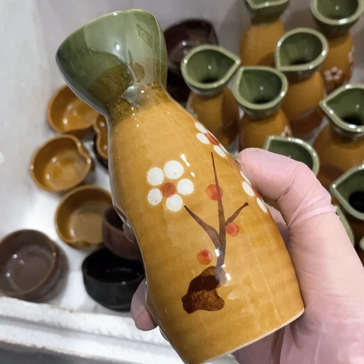 瓷片五厂手绘温酒壶微瑕疵