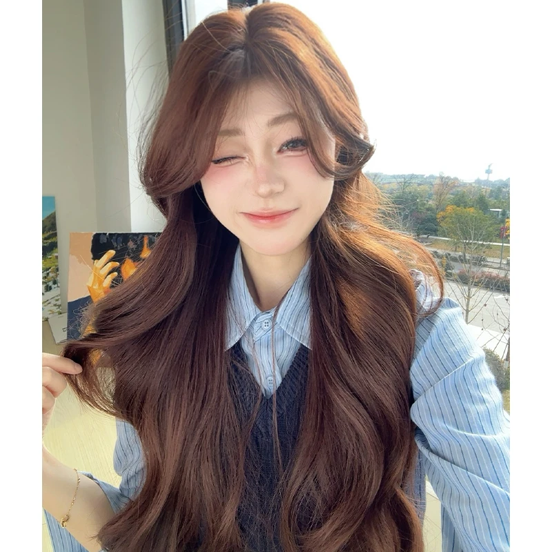 【树莓红】假发女款减龄网感气质修饰脸型大波浪卷仿真假发全头套式