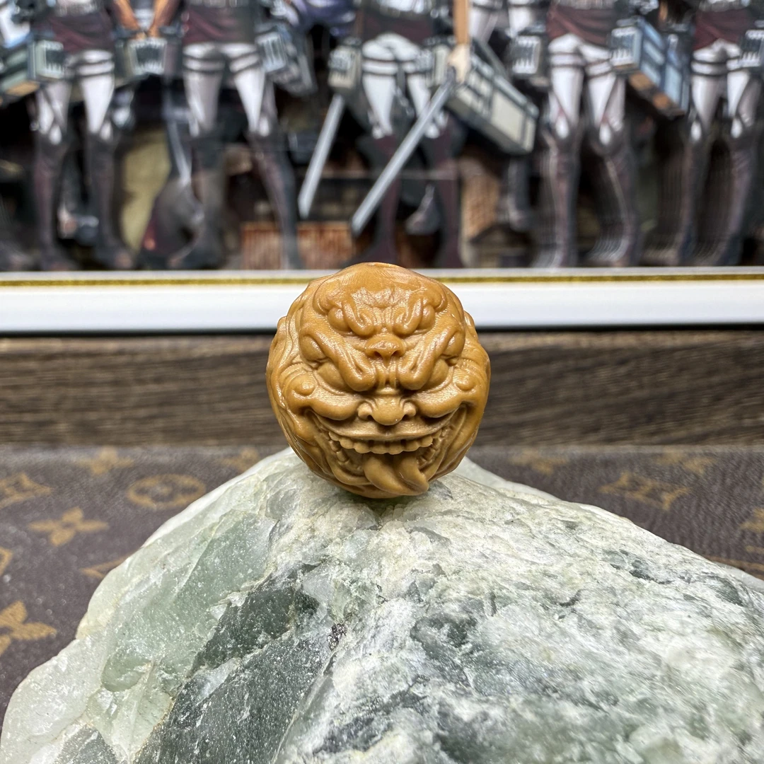 猴头 单颗 雕刻  四目舔僧 素