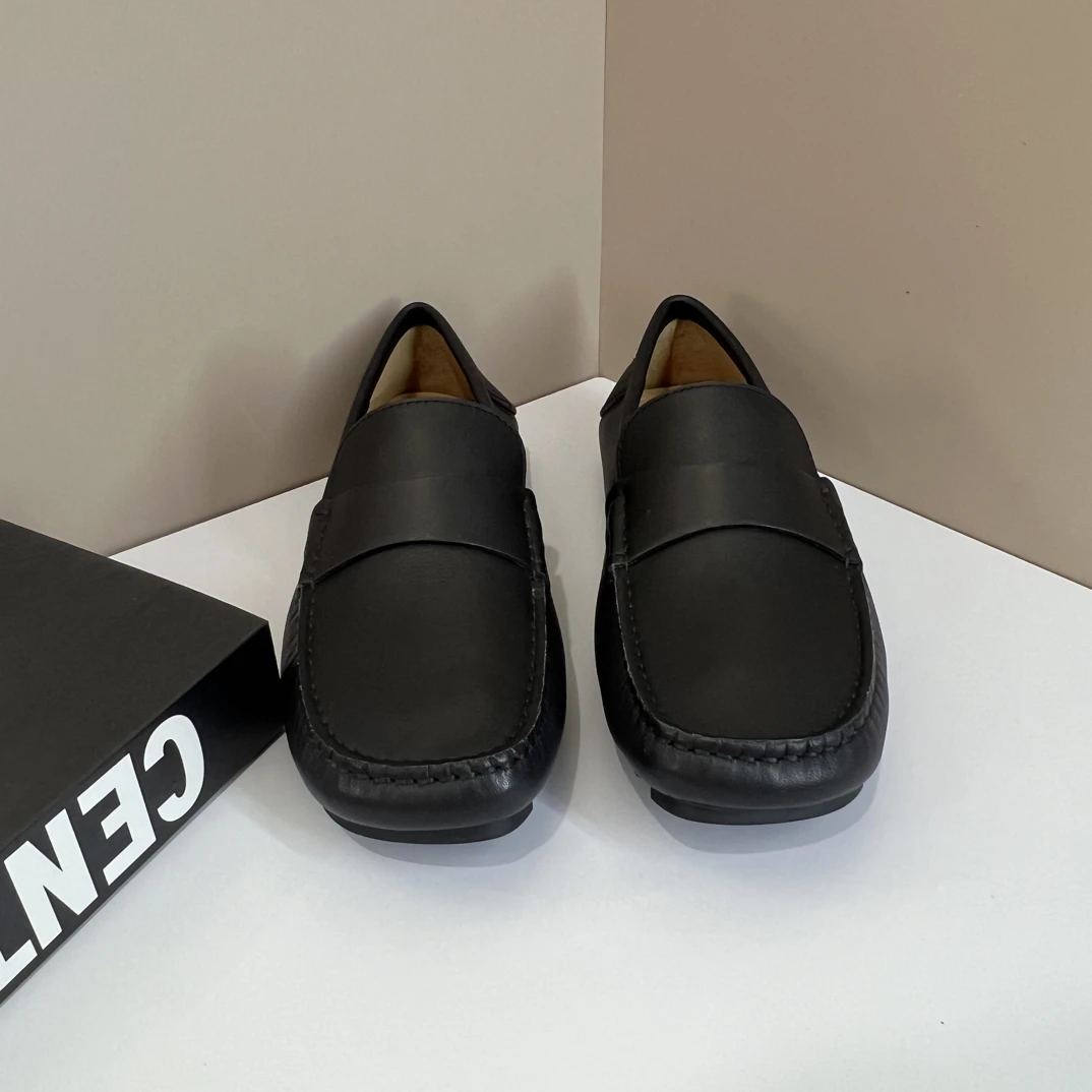 2025男士百搭经典真皮豆豆鞋商务英伦风平底休闲乐福鞋