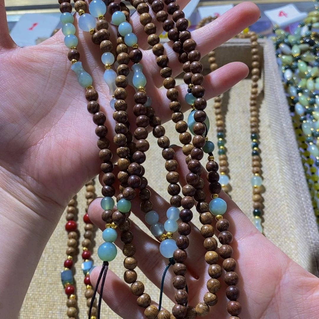 蛇纹石玉未镶嵌毛衣链45