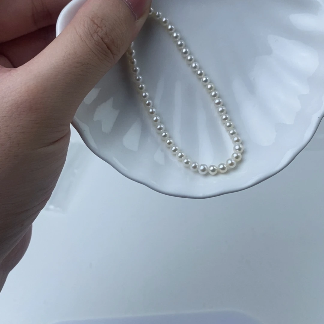 N***i项链银S925镶嵌淡水珍珠