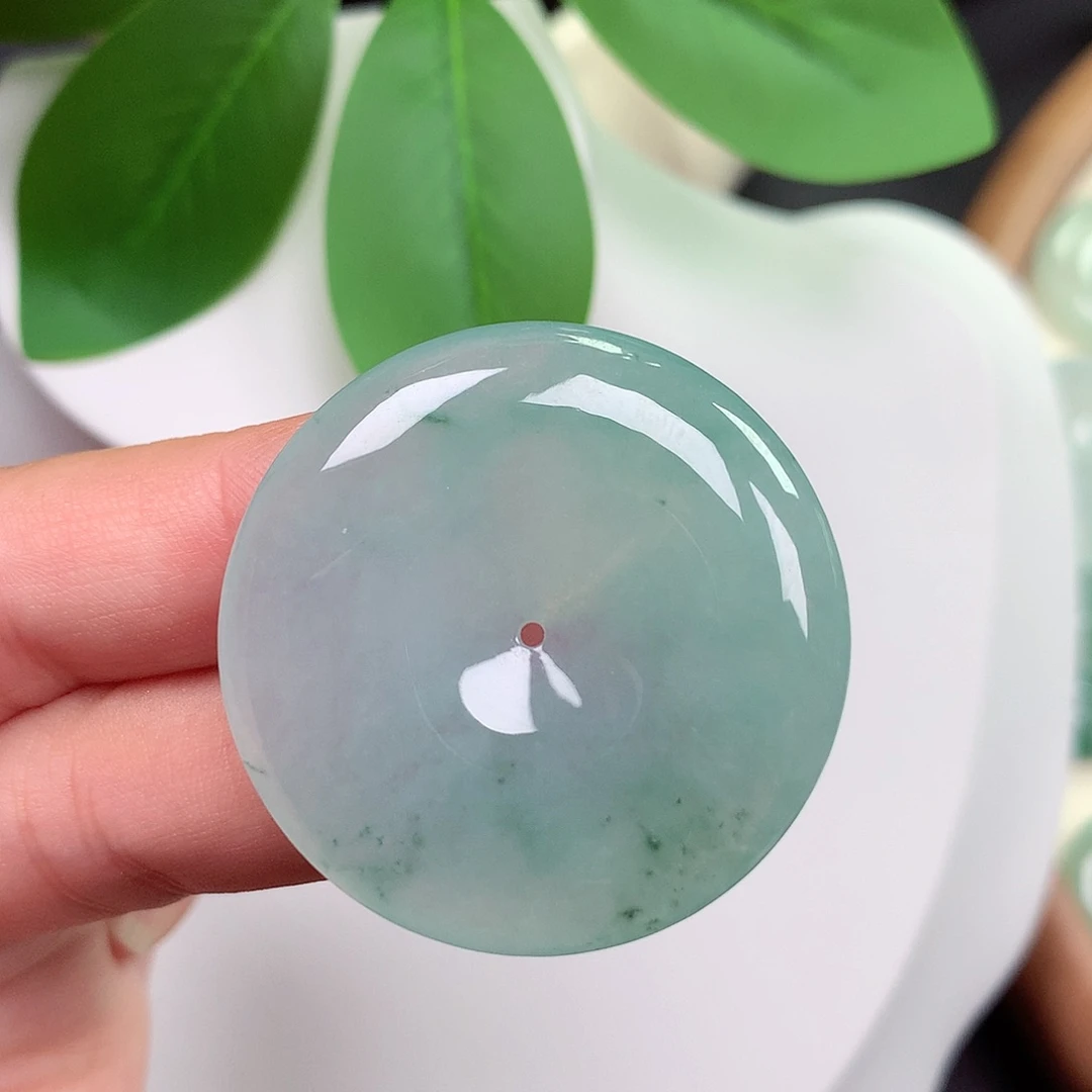 颈饰未镶嵌翡翠平安扣 35.9x6.0mm