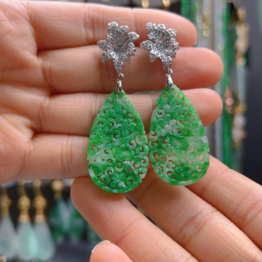 未镶嵌翡翠耳饰翡翠