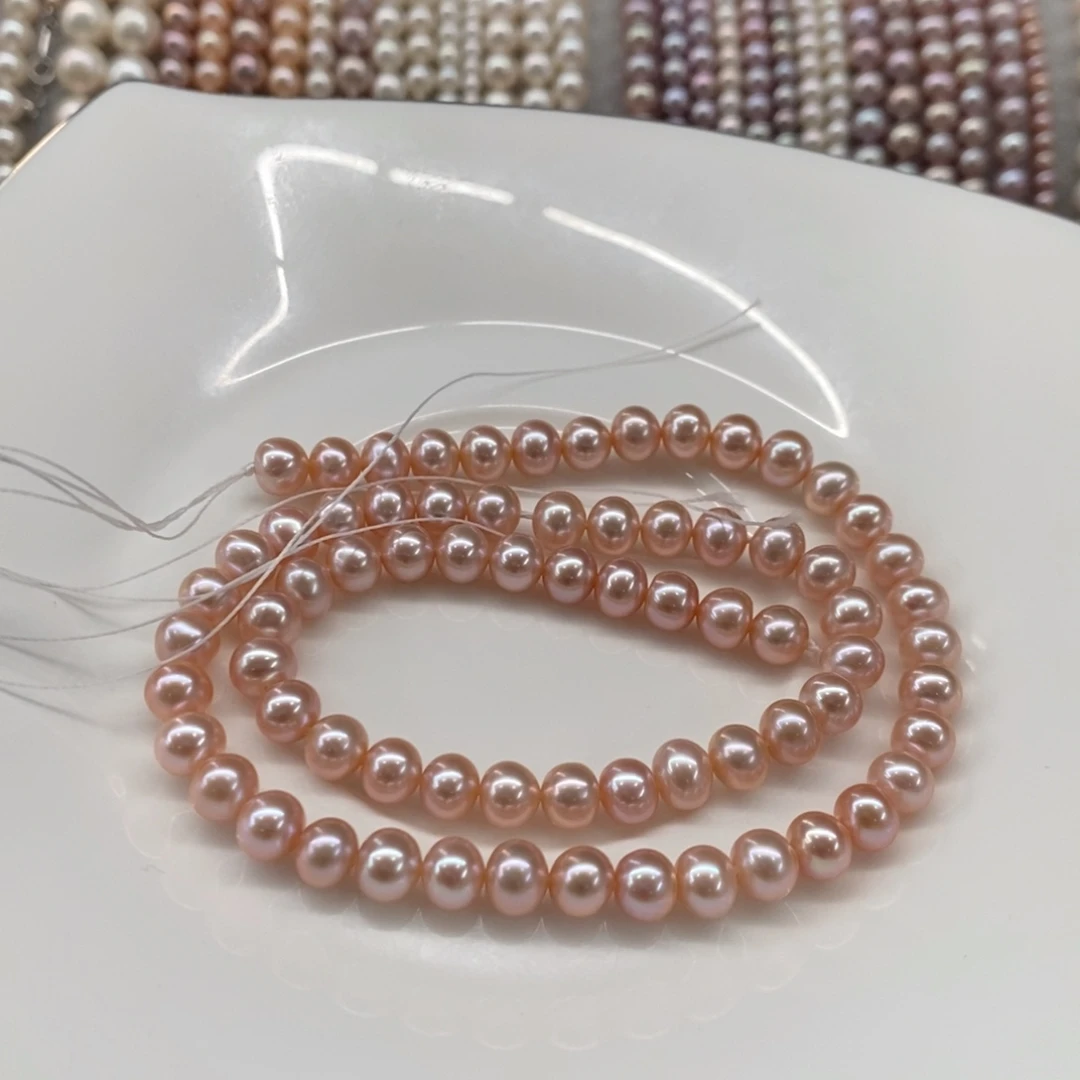 颈饰淡水珍珠银S925镶嵌6-7