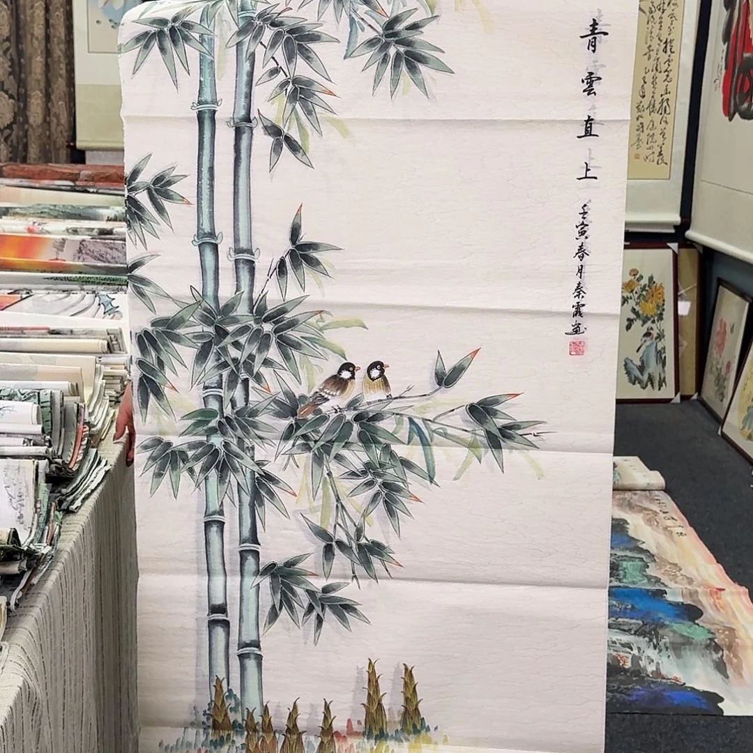 纯手绘国画作品好看四尺