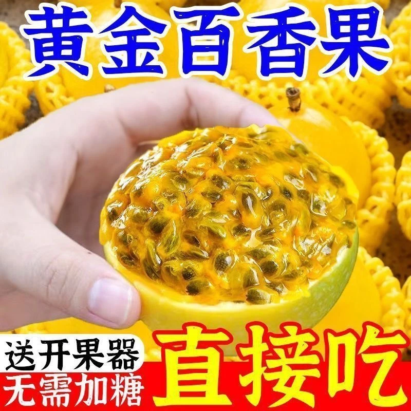 A8【海南钦蜜9号百香果】黄金百香果应季水果香甜多汁孕（送开果器）