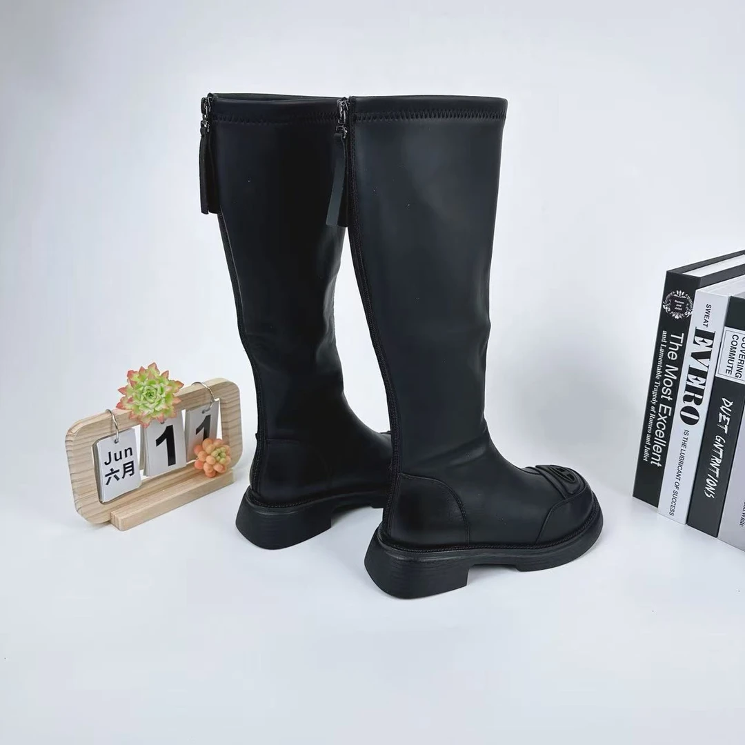 小强家女鞋 时尚潮流长筒靴小个子（A632-67-2）（F343341274-10）