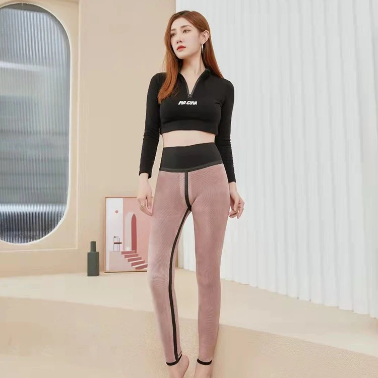 特！门店2&19~女式高弹打底裤 无痕压胶 内里颜色随机 C11596