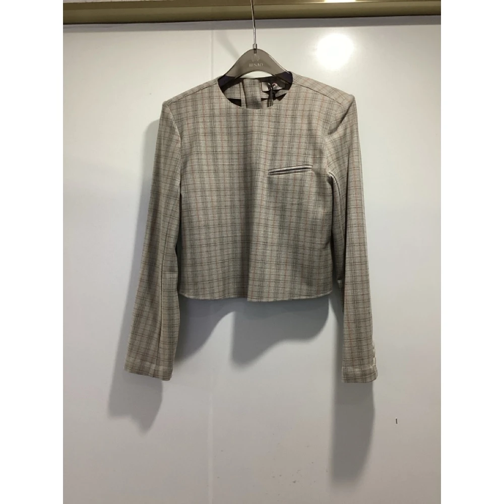 【肆姐高定】设计师款截断式格子前后开叉半身裙套装XY2340