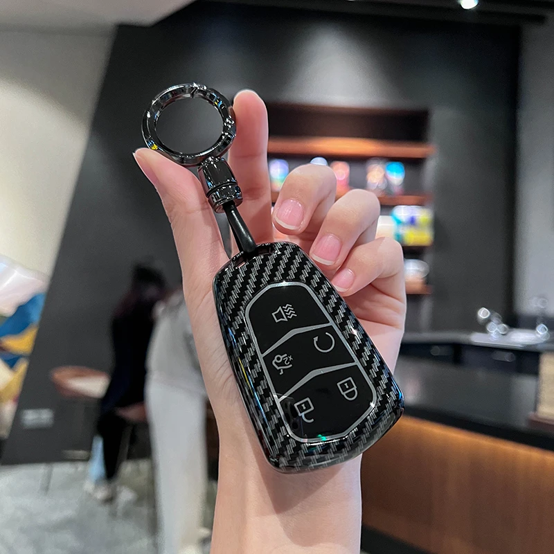 【53号碳纤纹】适用凯迪拉克xt5钥匙套xt4/ct5/xts/ct6/xt6/ats/ct4