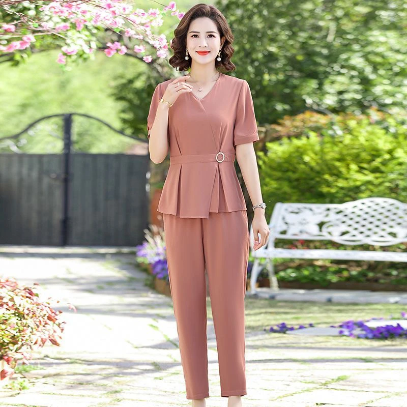 7013职业风时尚套装显瘦气质洋气夏季减龄遮肚