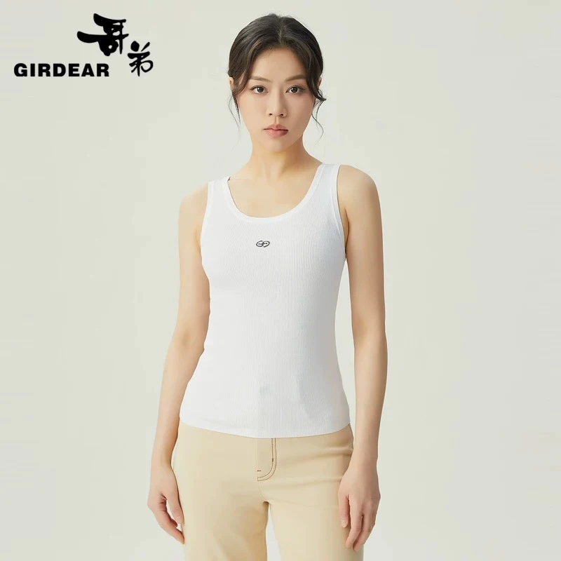 GIRDEAR/哥弟新款休闲百搭同心协力U领百搭针织背心女1399609