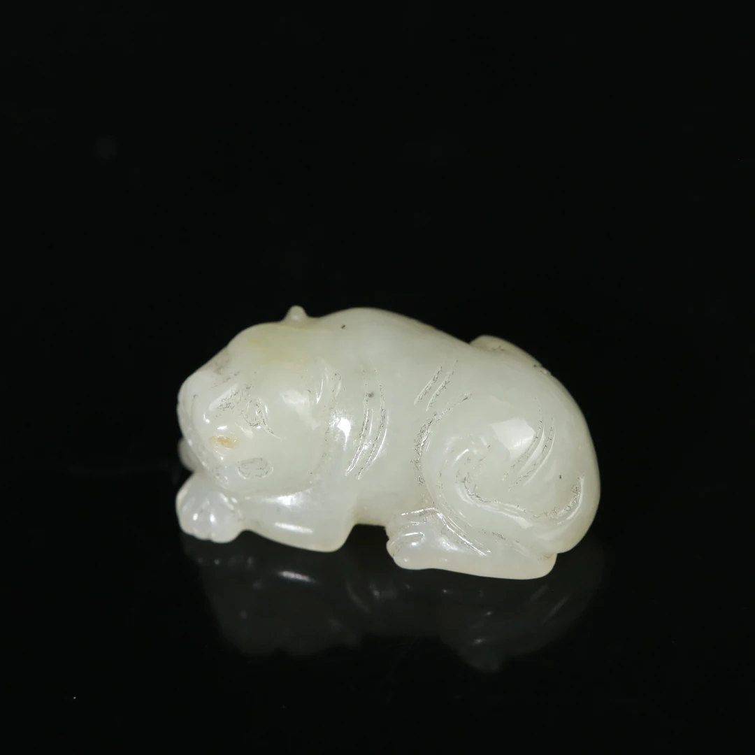 清代和田玉瑞兽把件WDZC250914002