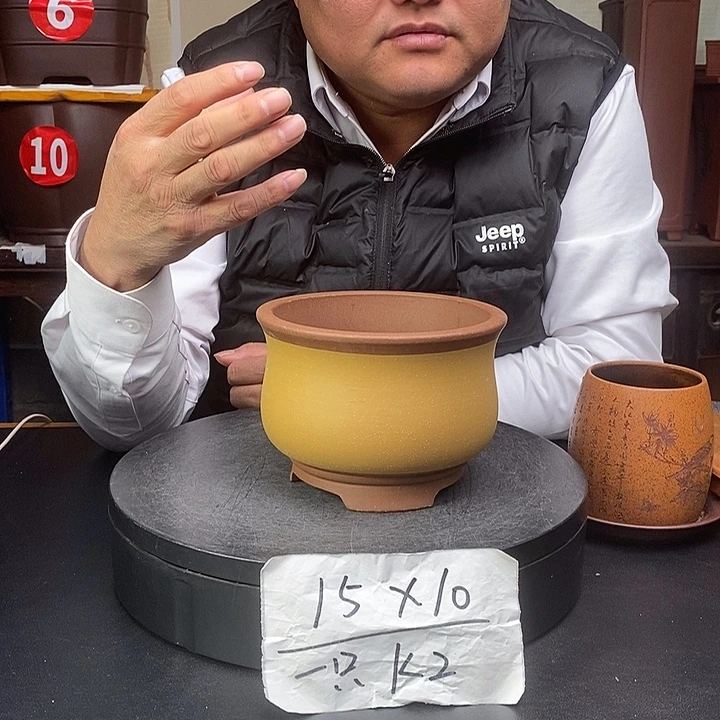 紫砂花盆货号一只K2