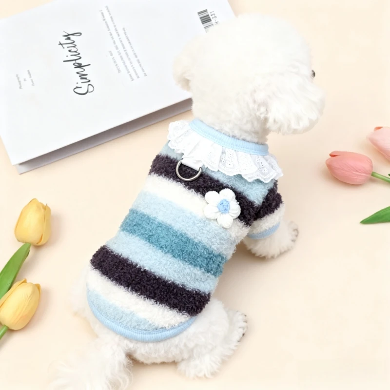 秋冬新款保暖猫咪毛绒衣服可爱狗狗衣服居家背心泰迪比熊