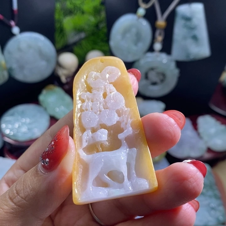 【闪购商品】颈饰未镶嵌翡翠鹿