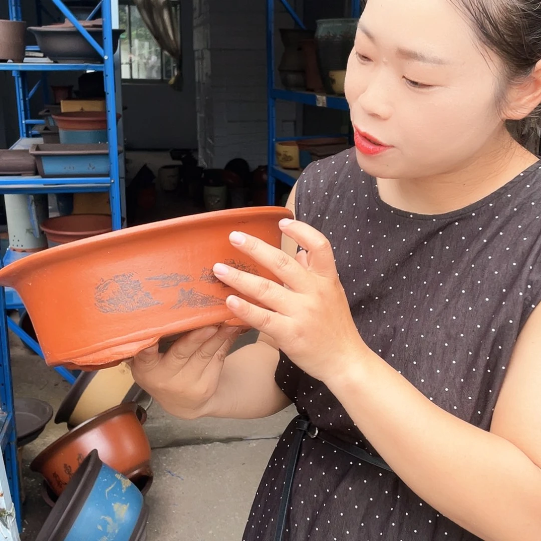 30红椭圆花盆紫砂花盆紫砂