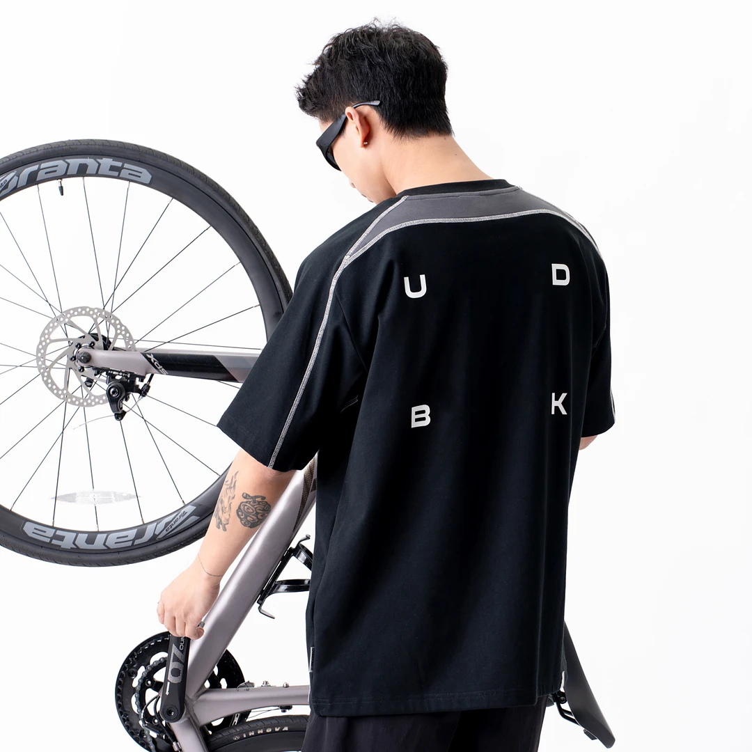 UnderbrokenUDBK复古运动哈苏线拼接短袖凉感速干7A抗菌宽松T恤