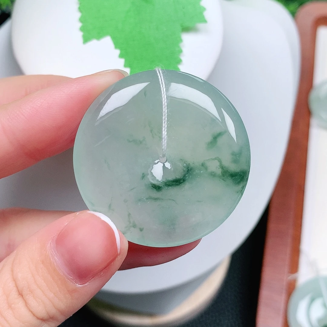 翡翠未镶嵌颈饰平安37-6