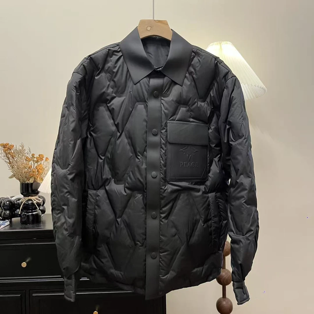 XY14_鹅绒服男装男女同款冬防寒时尚加厚短款男士冬季