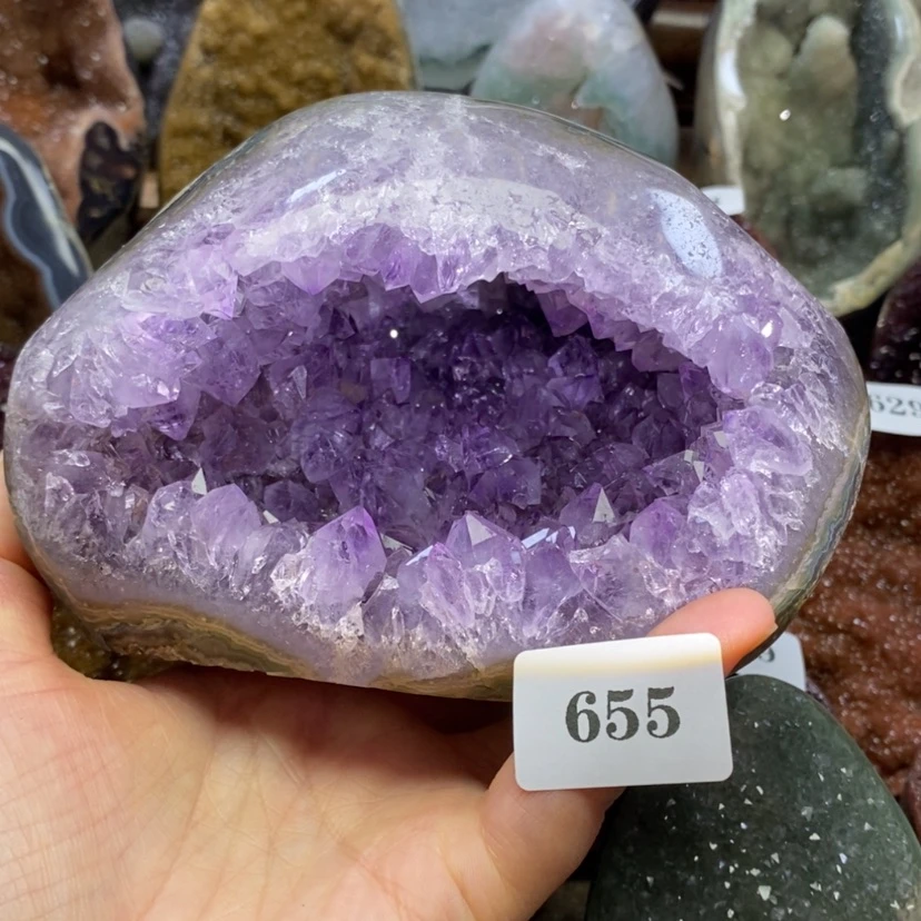 【闪购商品】未镶嵌大型摆件（非配饰）紫晶修补大漏