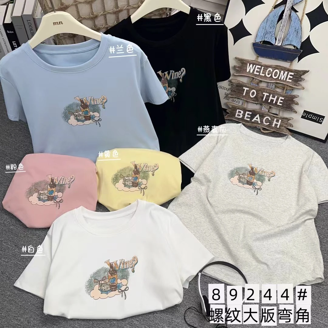 【公主屋】XMN印花弧形百搭T恤89244
