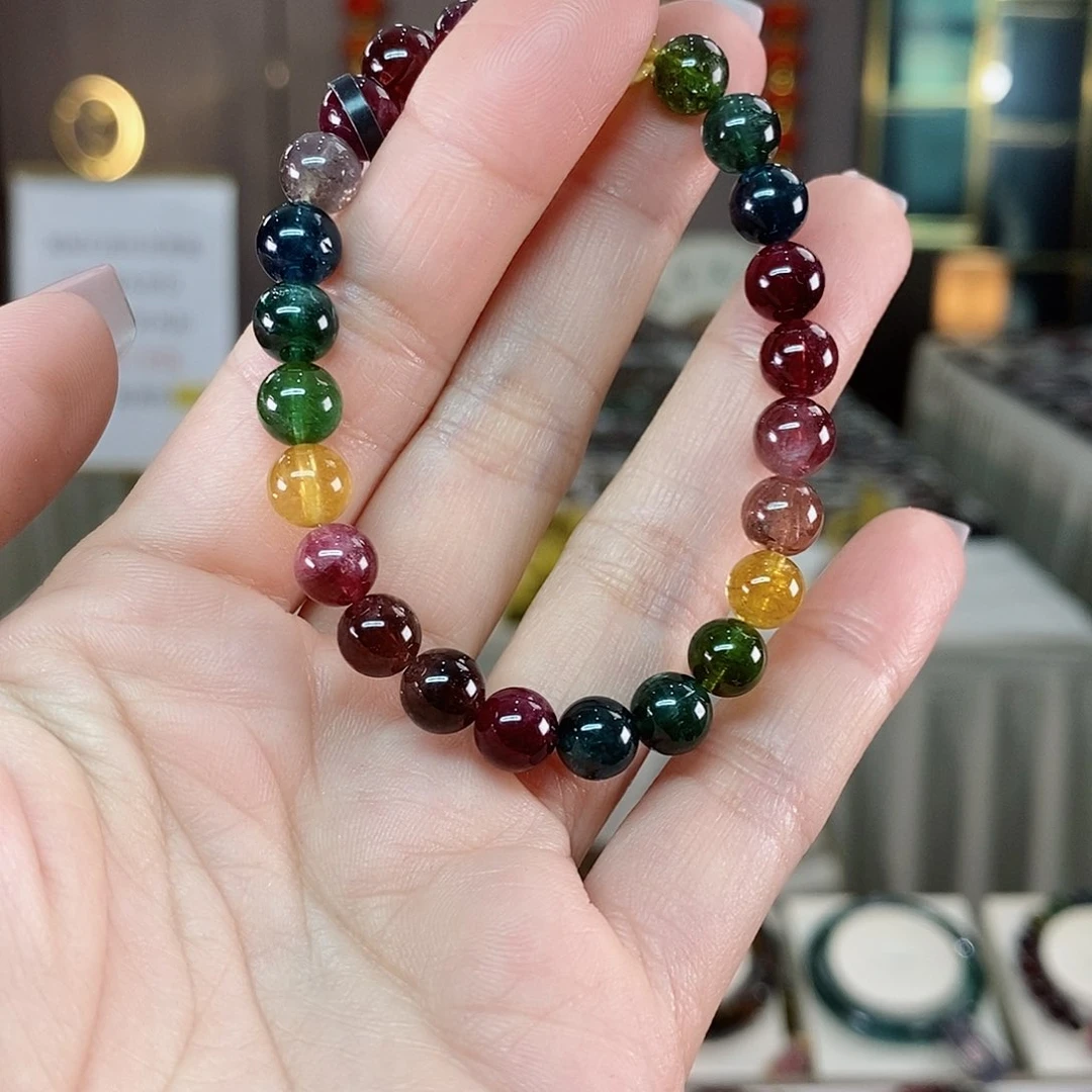 碧玺手链未镶嵌手串