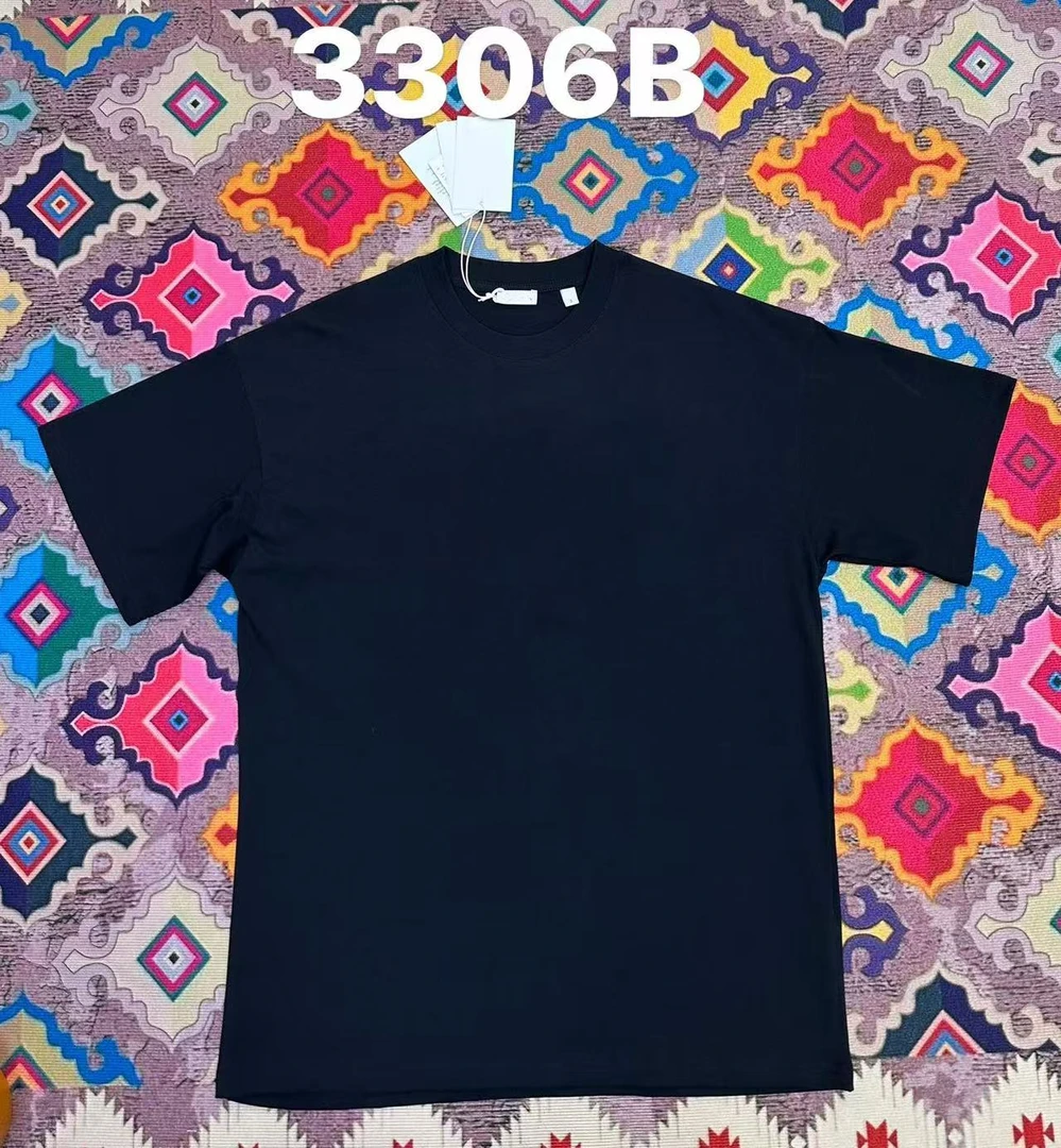 纯色马赛克图案款战马3306B黑白短袖