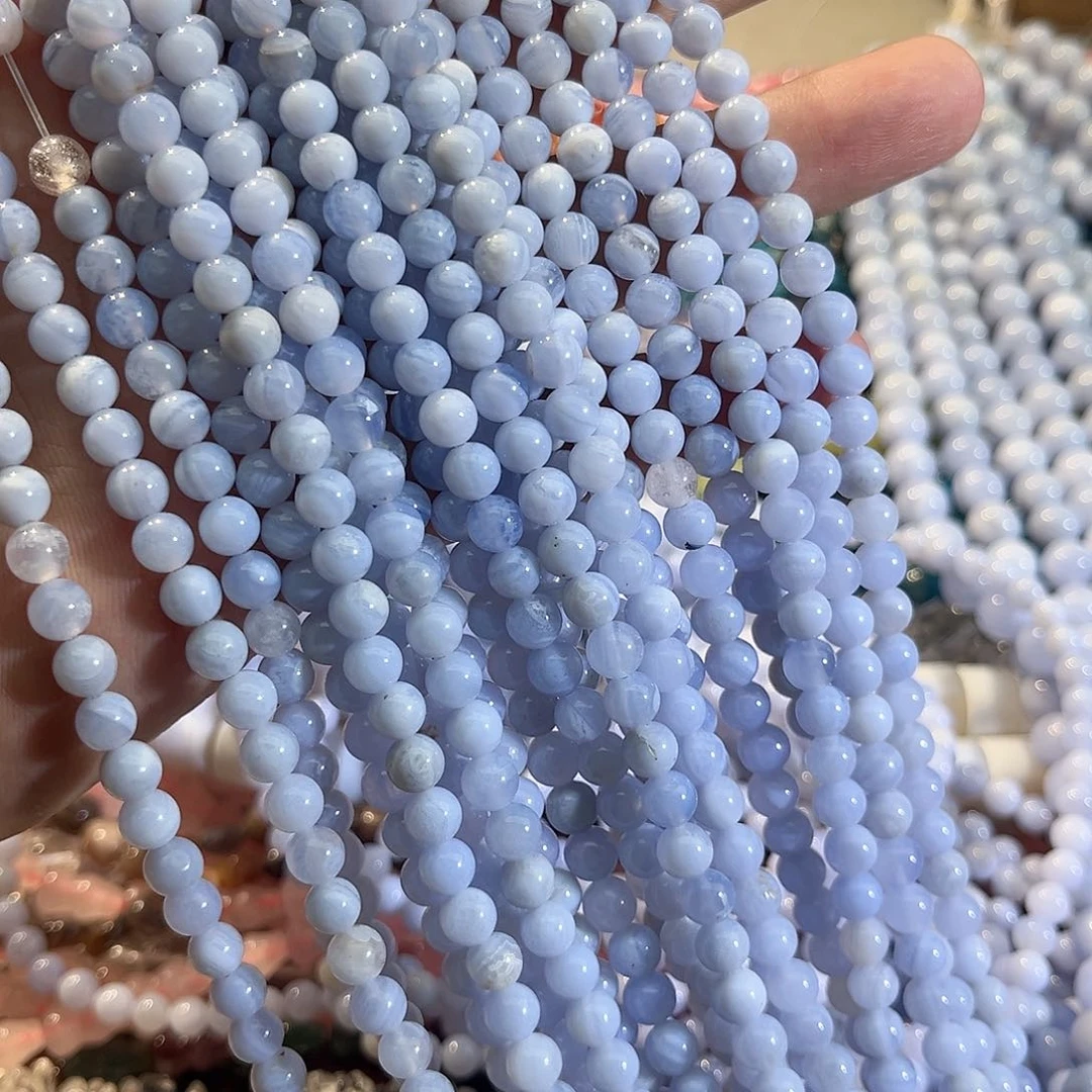 合金玛瑙/玉髓珠宝半成品紫玛瑙一条6mm天然