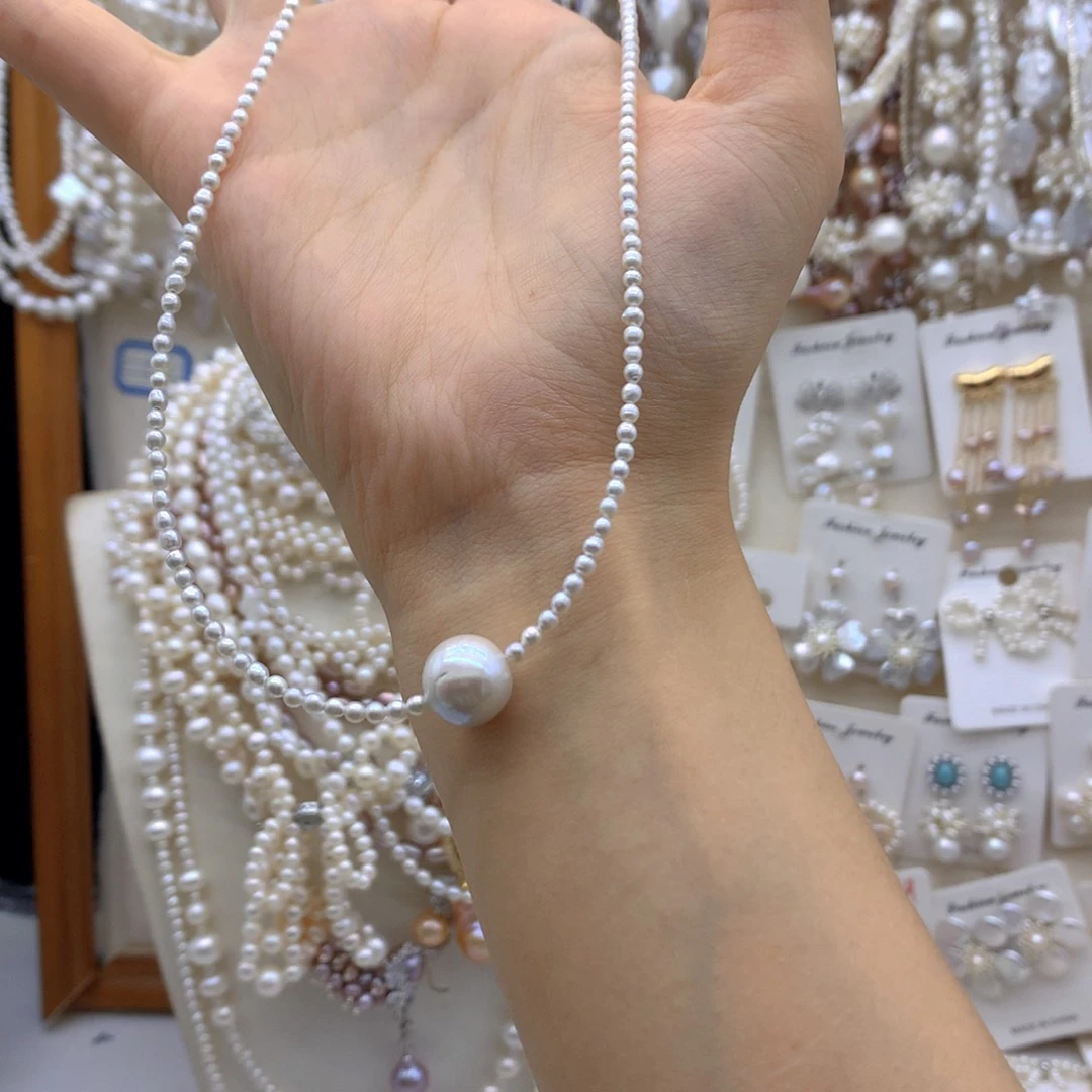 L***x合金淡水珍珠项链耳饰